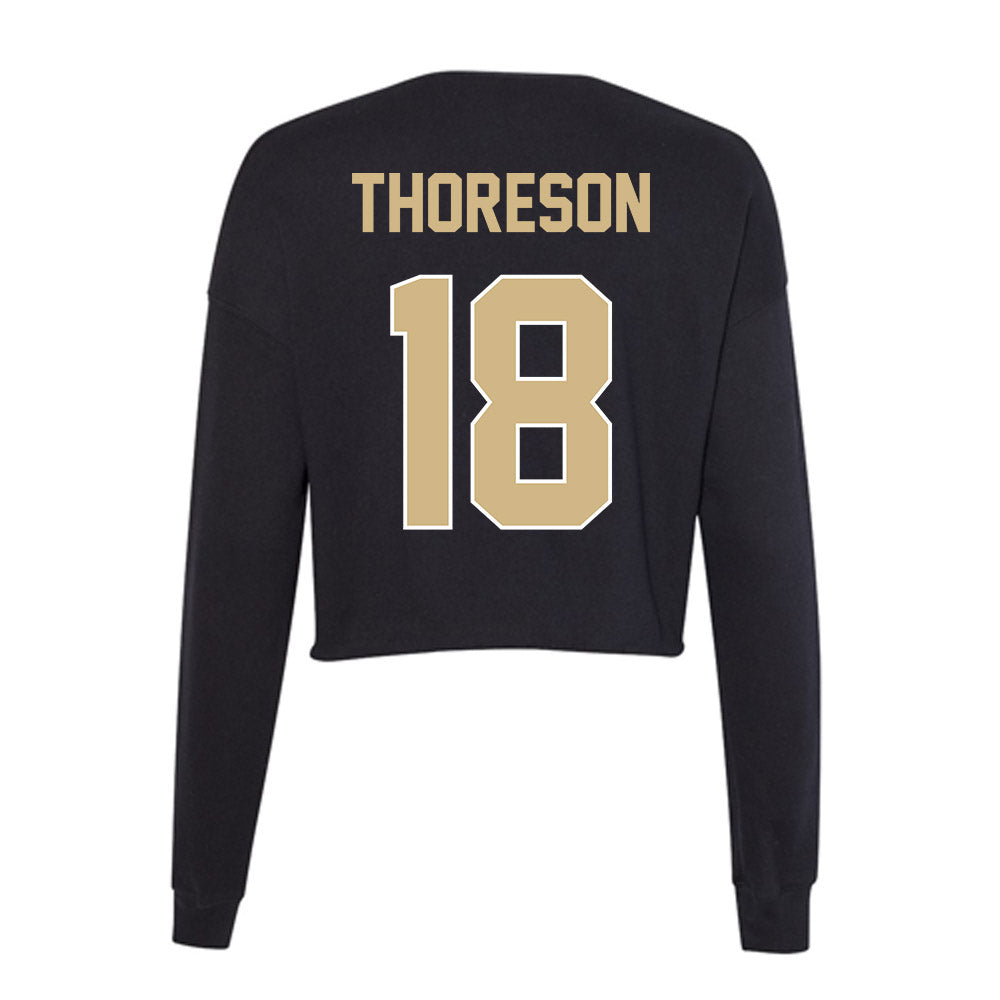 Purdue - NCAA Women's Soccer : Angelina Thoreson - Women's Cropped Crew Fleece-1
