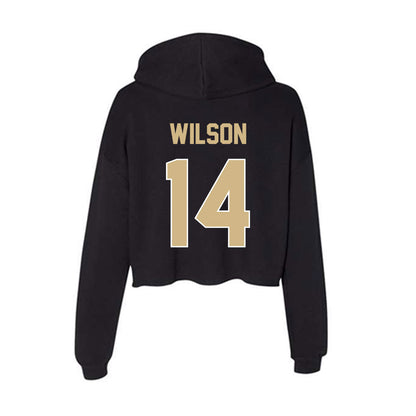 Purdue - NCAA Football : Jacob Wilson - Women's Crop Fleece Hoodie-1