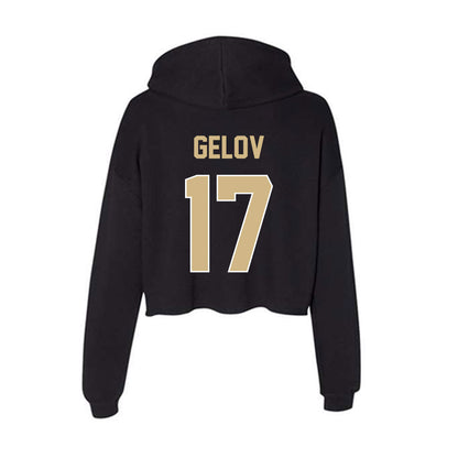 Purdue - NCAA Football : Christian Gelov - Women's Crop Fleece Hoodie-1