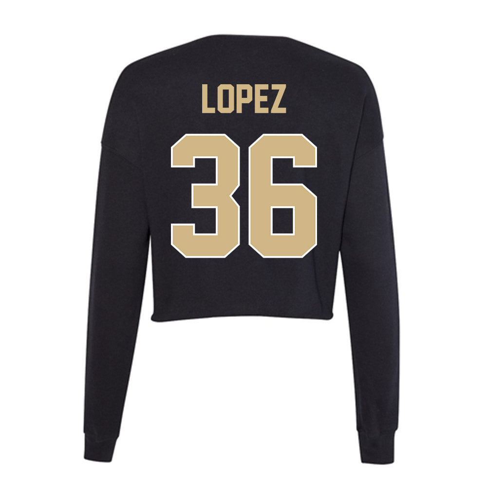 Purdue - NCAA Football : RJ Lopez - Women's Cropped Crew Fleece-1