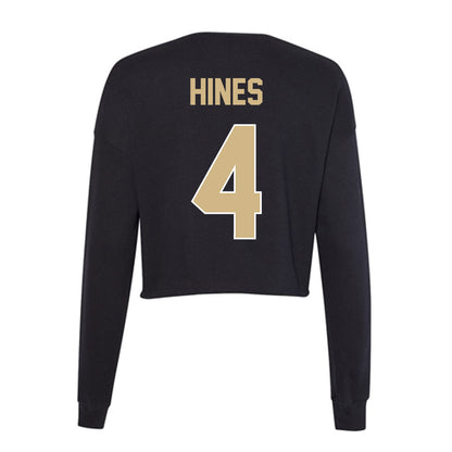 Purdue - NCAA Football : Hudauri Hines - Women's Cropped Crew Fleece-1