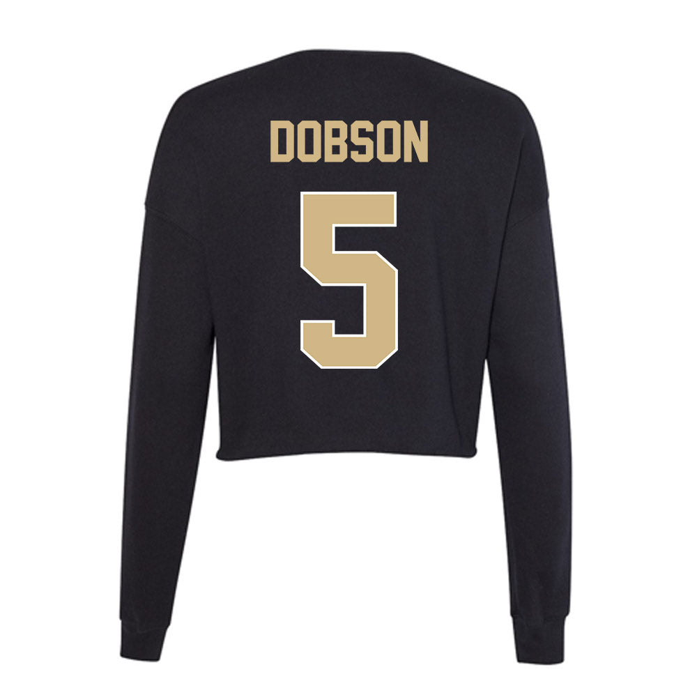 Purdue - NCAA Baseball : Trip Dobson - Women's Cropped Crew Fleece-1