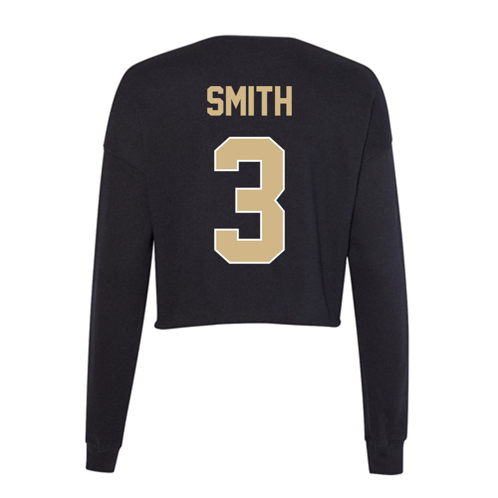 Purdue - NCAA Women's Basketball : Jayla Smith - Women's Cropped Crew Fleece-1