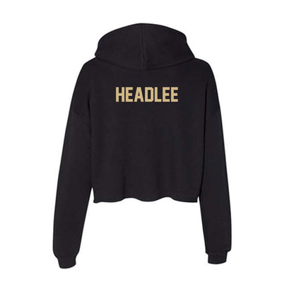 Purdue - NCAA Women's Golf : Michaela Headlee - Women's Crop Fleece Hoodie-1