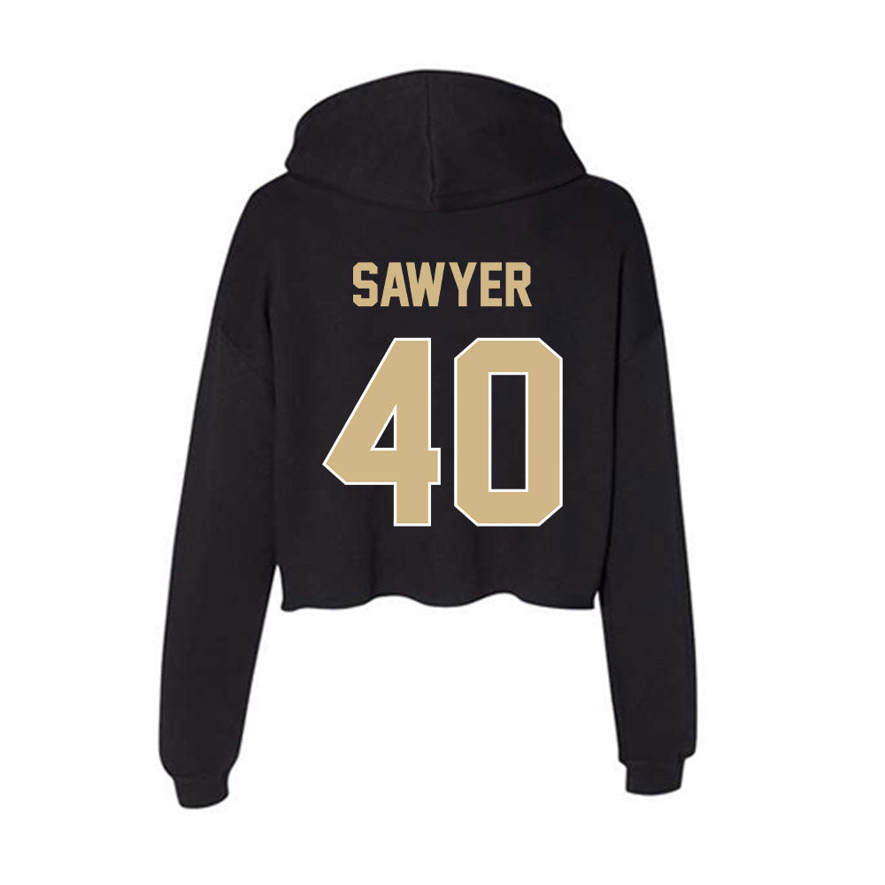 Purdue - NCAA Baseball : Barron Sawyer - Women's Crop Fleece Hoodie-1