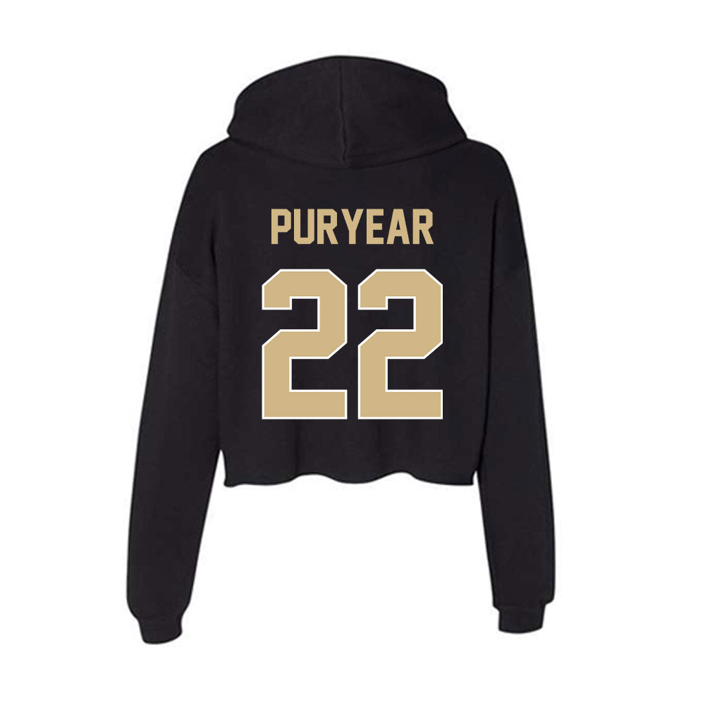 Purdue - NCAA Women's Basketball : Kendall Puryear - Women's Crop Fleece Hoodie-1