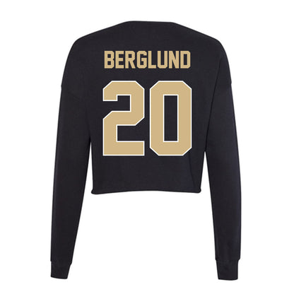 Purdue - NCAA Football : Winston Berglund - Women's Cropped Crew Fleece-1