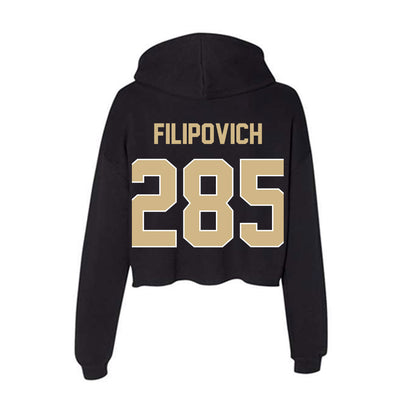 Purdue - NCAA Wrestling : Hayden Filipovich - Women's Crop Fleece Hoodie-1