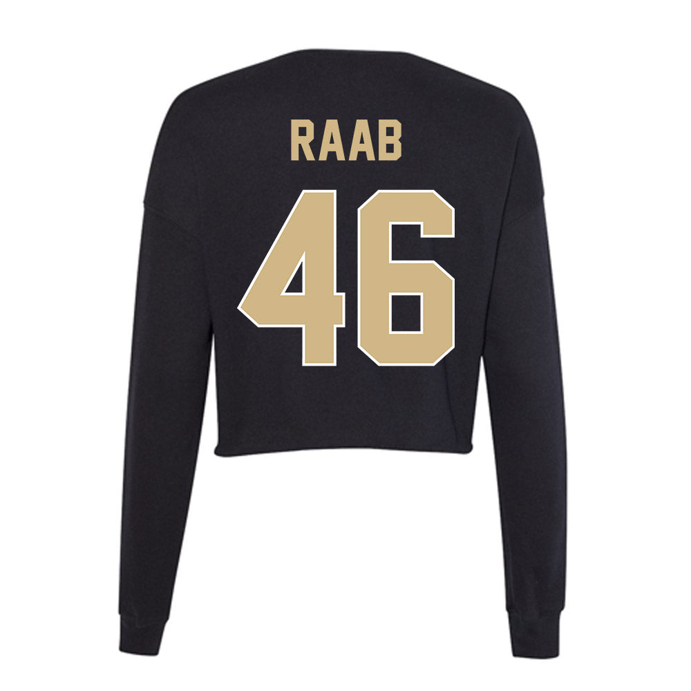 Purdue - NCAA Football : Luke Raab - Women's Cropped Crew Fleece-1