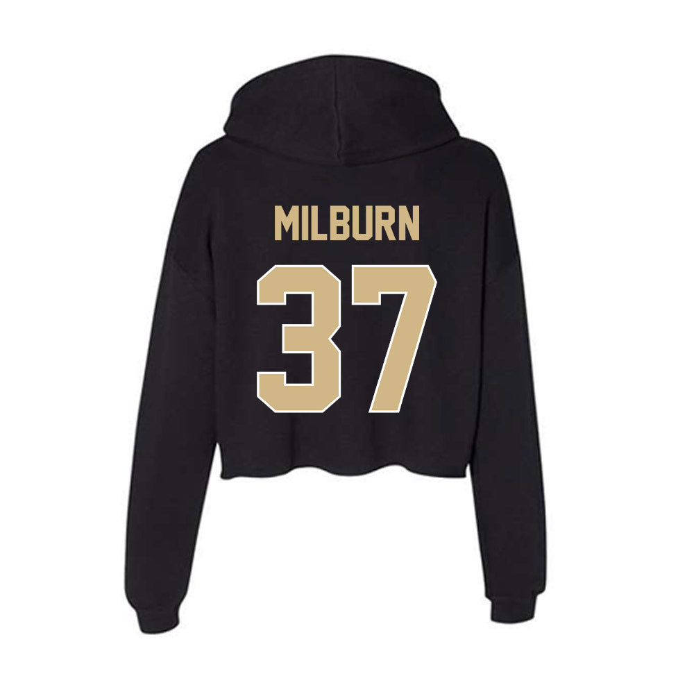 Purdue - NCAA Baseball : Isaac Milburn - Women's Crop Fleece Hoodie-1