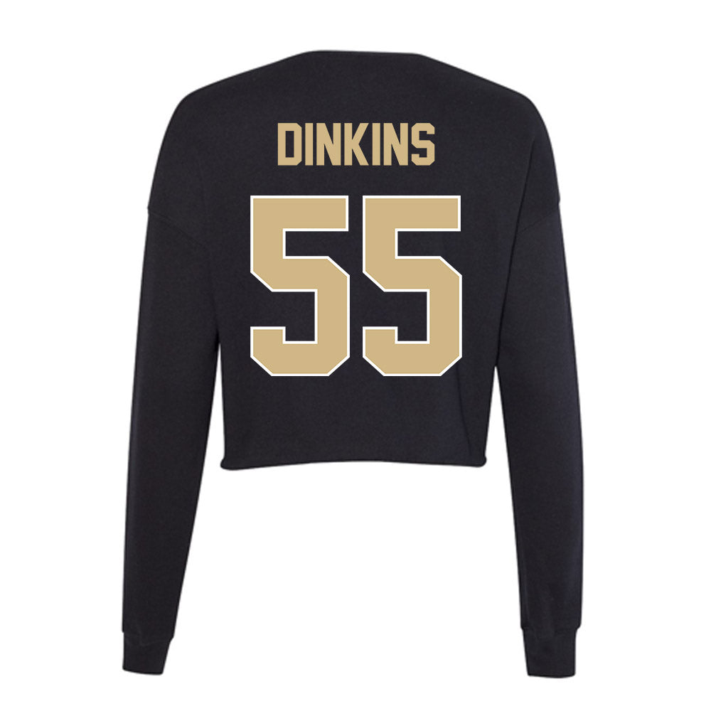 Purdue - NCAA Football : Jamarius Dinkins - Women's Cropped Crew Fleece-1