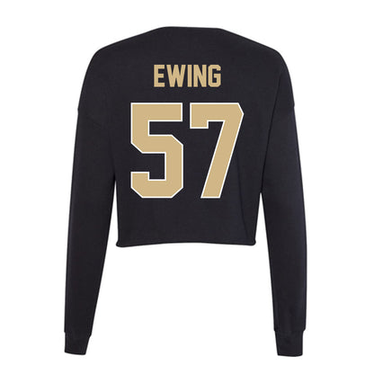 Purdue - NCAA Football : Tom Ewing - Women's Cropped Crew Fleece-1