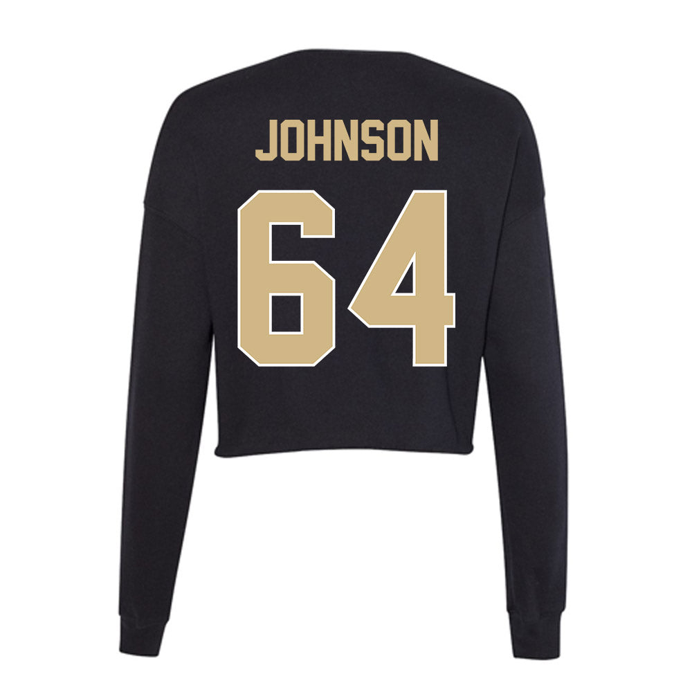 Purdue - NCAA Football : Austin Johnson - Women's Cropped Crew Fleece-1