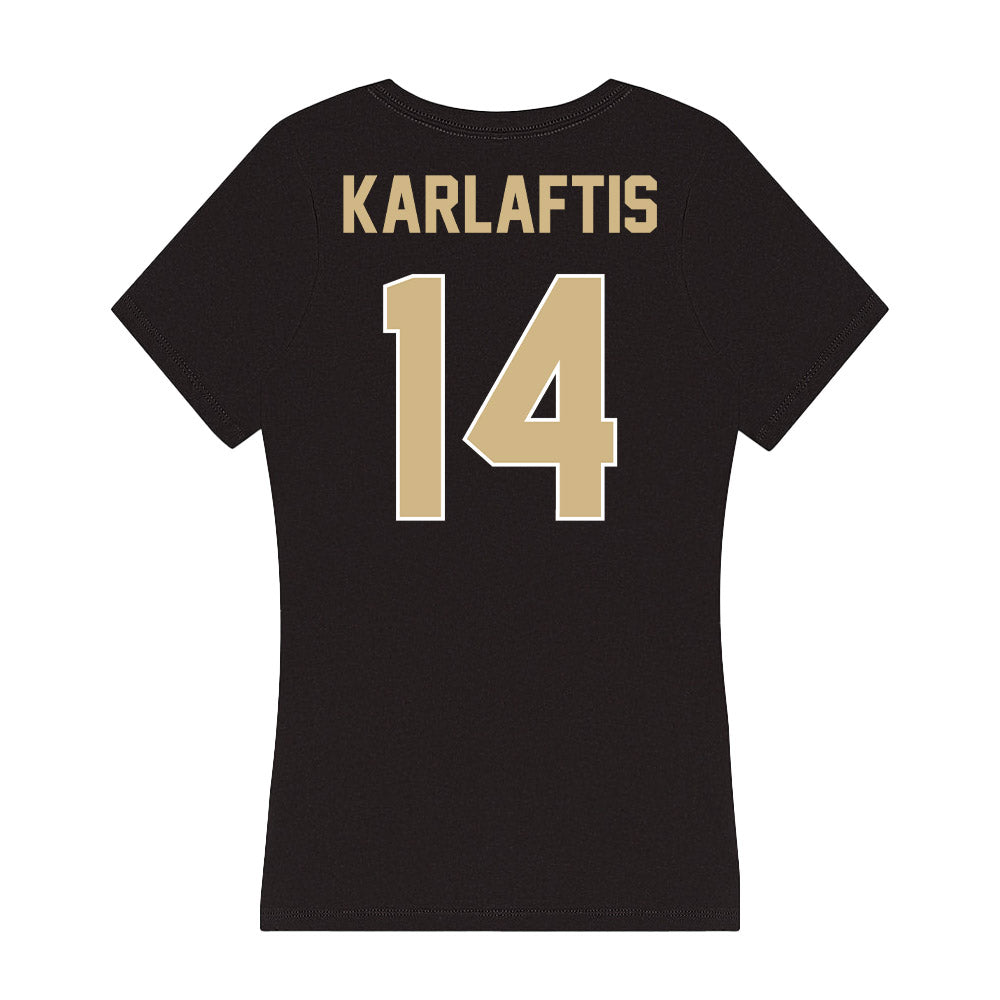 Purdue - NCAA Football : Yanni Karlaftis - Women's V-Neck T-Shirt-1