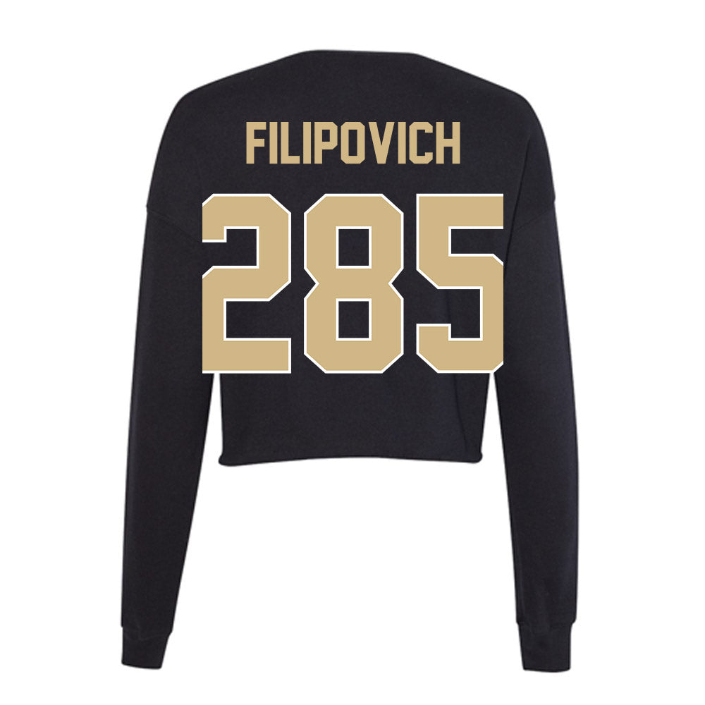 Purdue - NCAA Wrestling : Hayden Filipovich - Women's Cropped Crew Fleece-1