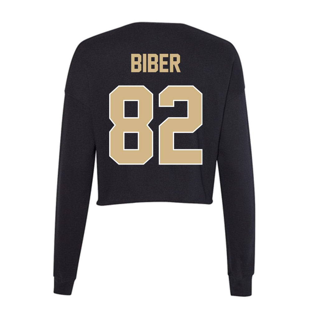 Purdue - NCAA Football : Drew Biber - Women's Cropped Crew Fleece-1