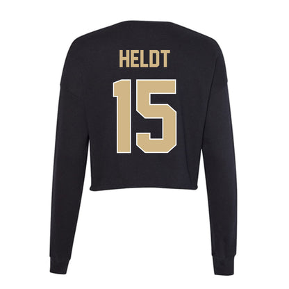 Purdue - NCAA Football : Will Heldt - Women's Cropped Crew Fleece-1