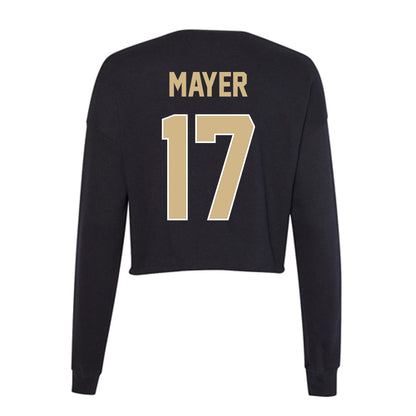 Purdue - NCAA Men's Basketball : Omer Mayer - Women's Cropped Crew Fleece-1