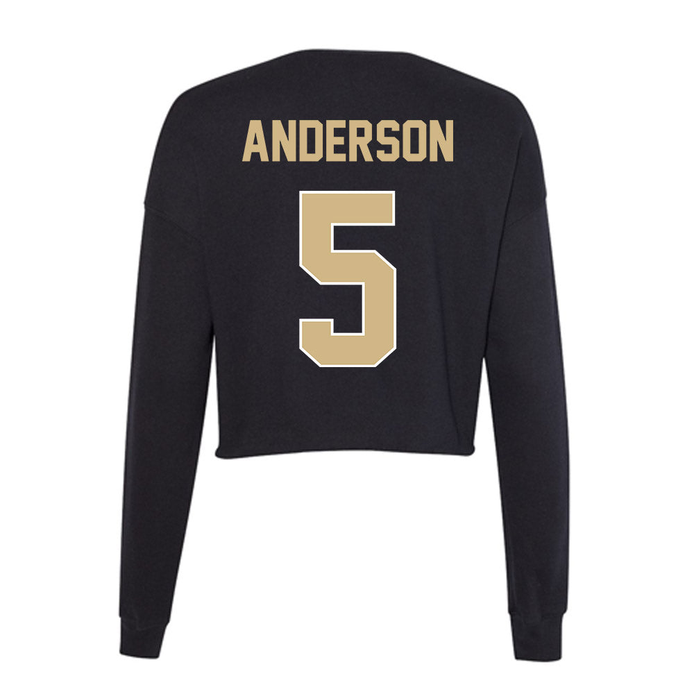 Purdue - NCAA Women's Volleyball : Taylor Anderson - Women's Cropped Crew Fleece-1