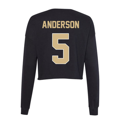 Purdue - NCAA Women's Volleyball : Taylor Anderson - Women's Cropped Crew Fleece-1