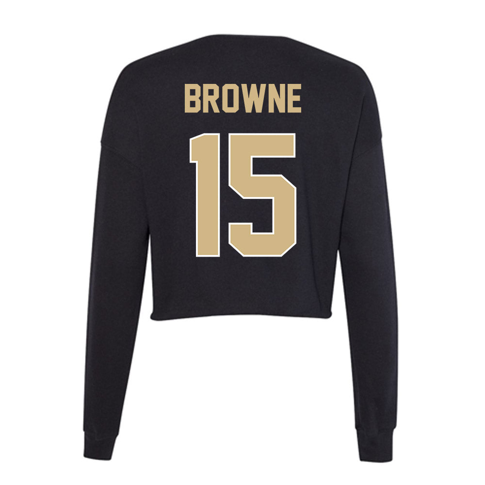 Purdue - NCAA Football : Ryan Browne - Women's Cropped Crew Fleece-1