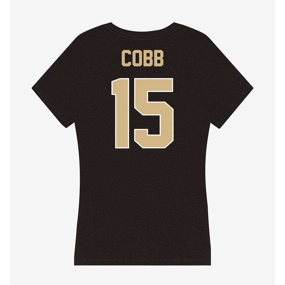 Purdue - NCAA Football : Vi'Naz Cobb - Women's V-Neck T-Shirt-1