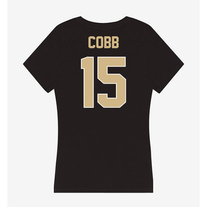 Purdue - NCAA Football : Vi'Naz Cobb - Women's V-Neck T-Shirt-1
