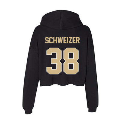 Purdue - NCAA Baseball : Evan Schweizer - Women's Crop Fleece Hoodie-1