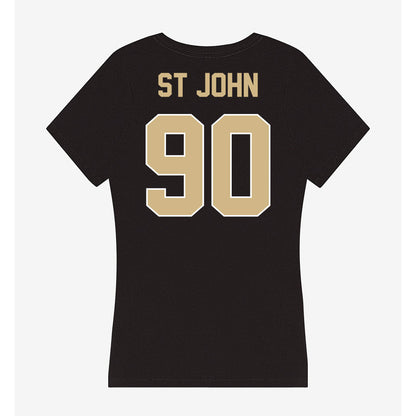 Purdue - NCAA Football : Elijah St John - Women's V-Neck T-Shirt-1