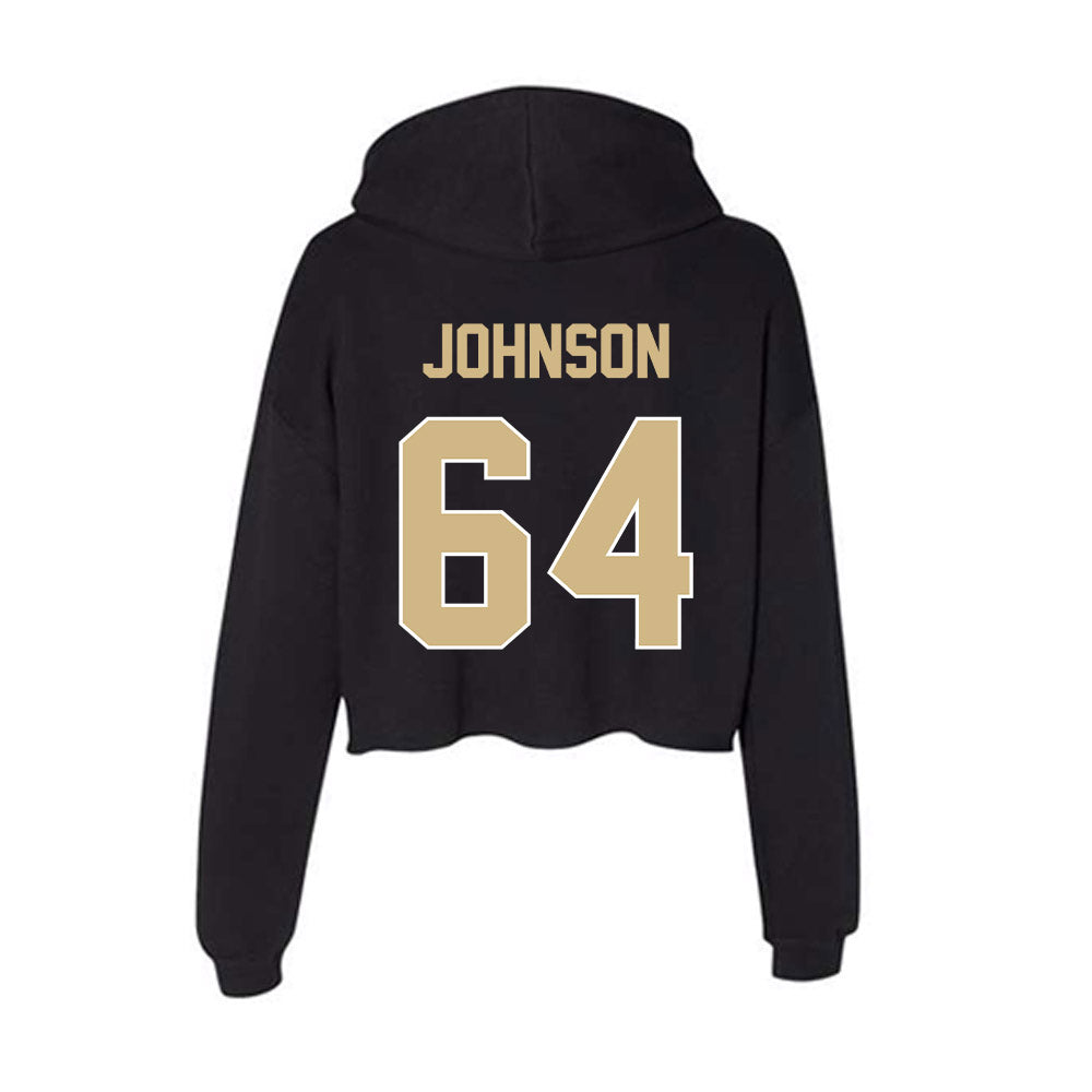 Purdue - NCAA Football : Austin Johnson - Women's Crop Fleece Hoodie-1