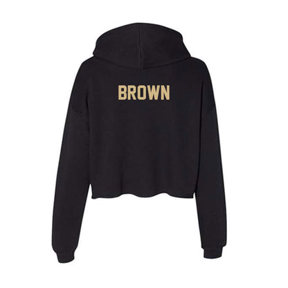 Purdue - NCAA Wrestling : Gavin Brown - Women's Crop Fleece Hoodie-1