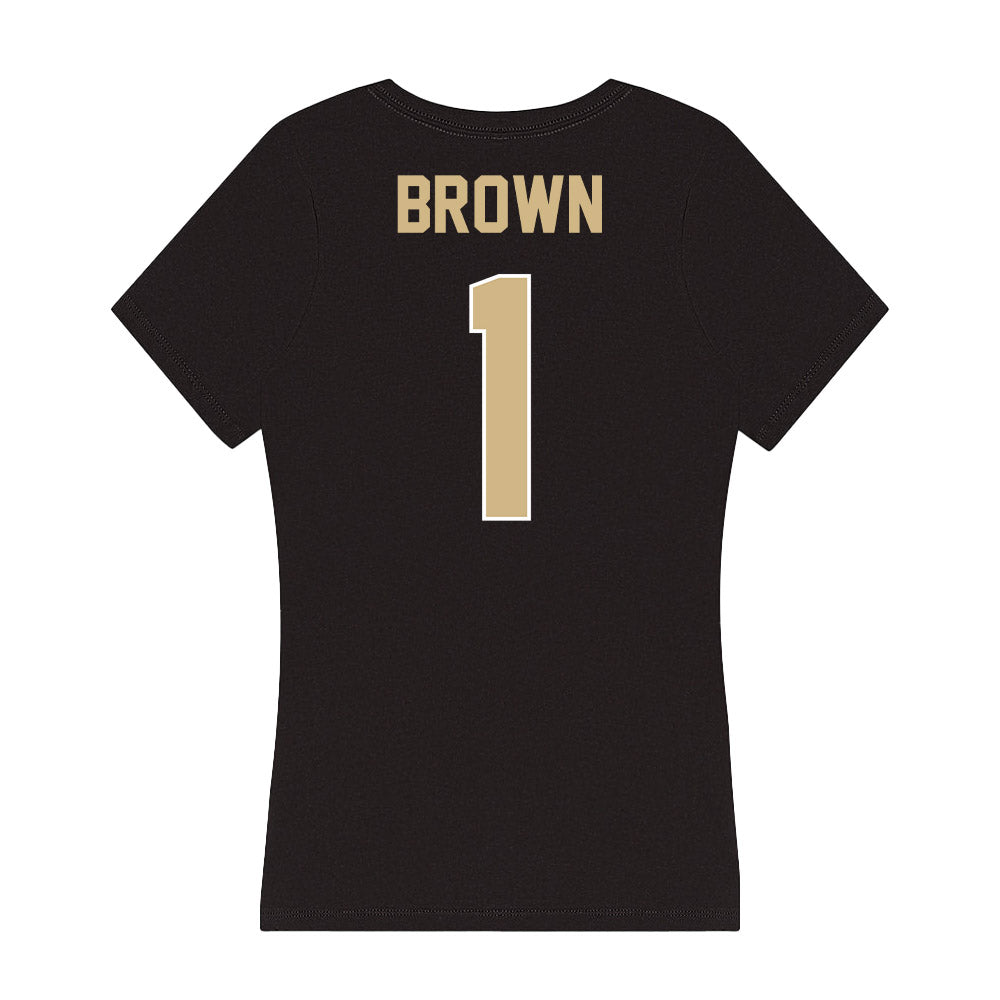 Purdue - NCAA Football : Markevious Brown - Women's V-Neck T-Shirt-1