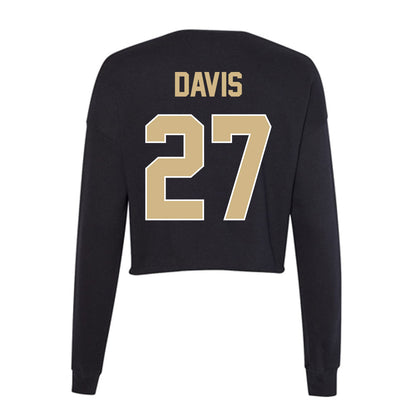 Purdue - NCAA Football : Owen Davis - Women's Cropped Crew Fleece-1