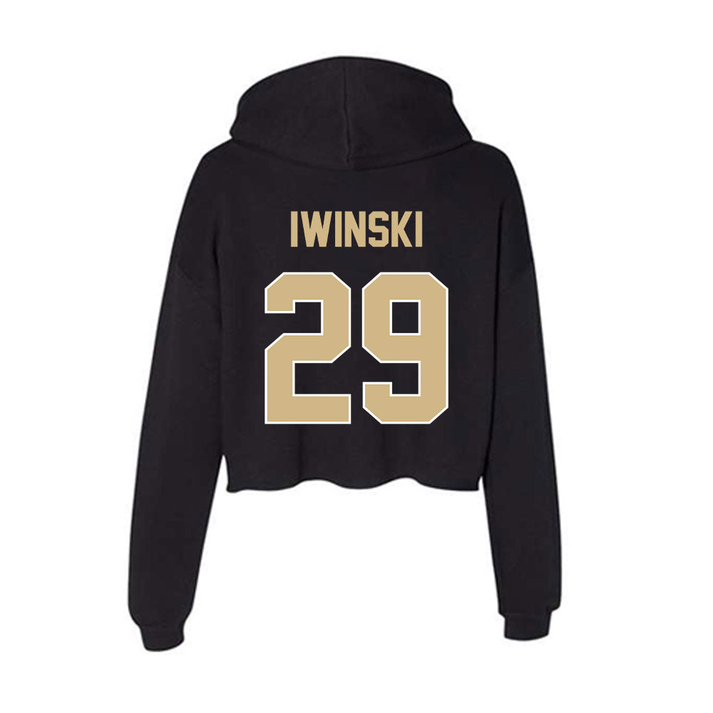 Purdue - NCAA Baseball : Kyle Iwinski - Women's Crop Fleece Hoodie-1