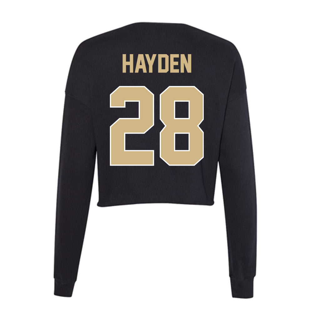 Purdue - NCAA Baseball : Enas Hayden - Women's Cropped Crew Fleece-1