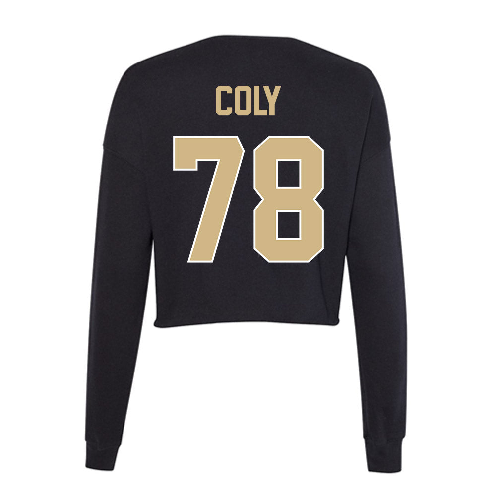 Purdue - NCAA Football : Bakyne Coly - Women's Cropped Crew Fleece-1
