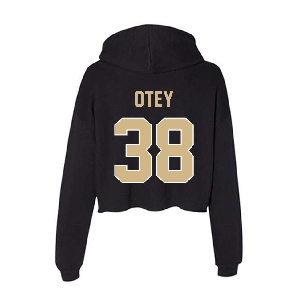 Purdue - NCAA Football : Zyntreacs Otey - Women's Crop Fleece Hoodie-1