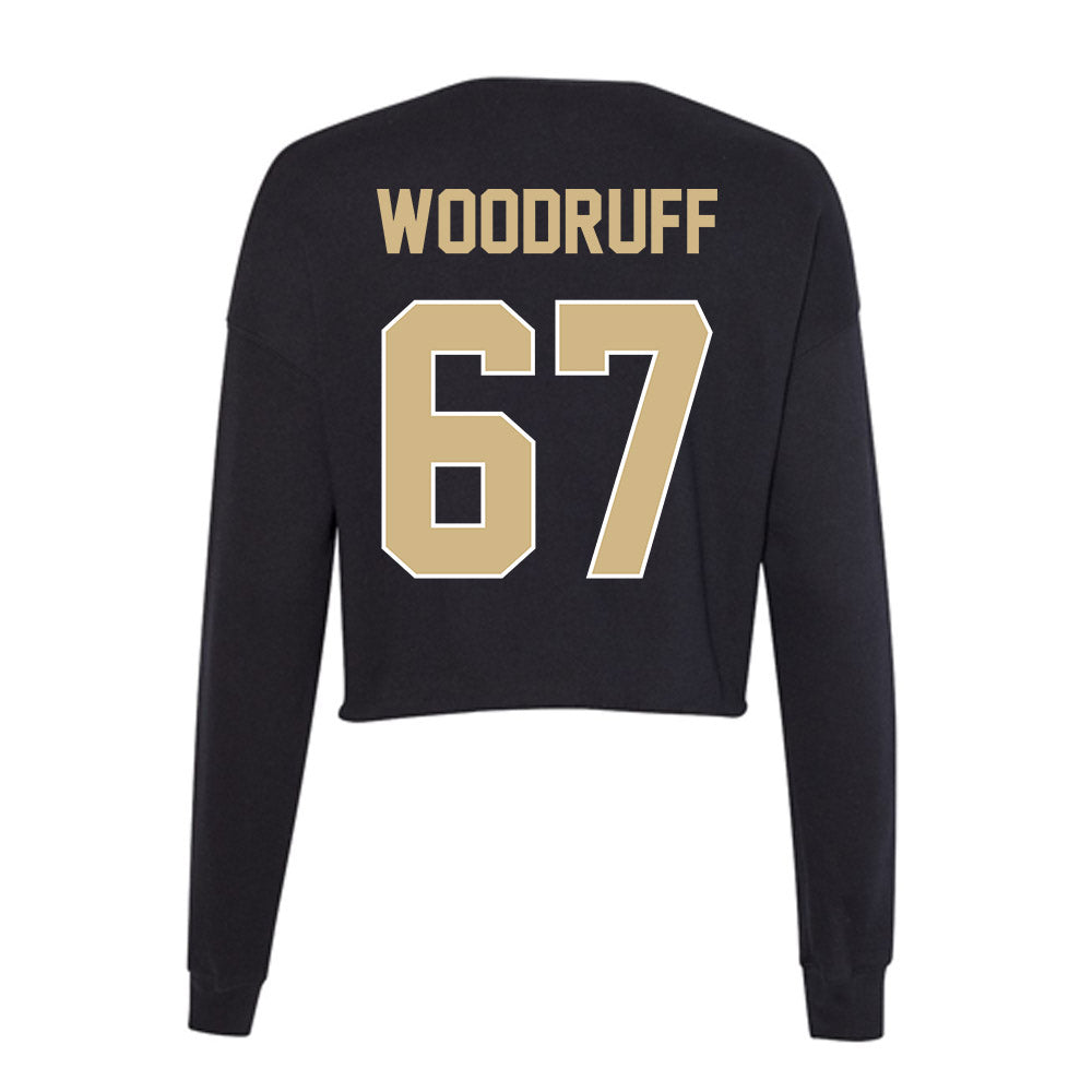 Purdue - NCAA Football : Drew Woodruff - Women's Cropped Crew Fleece-1