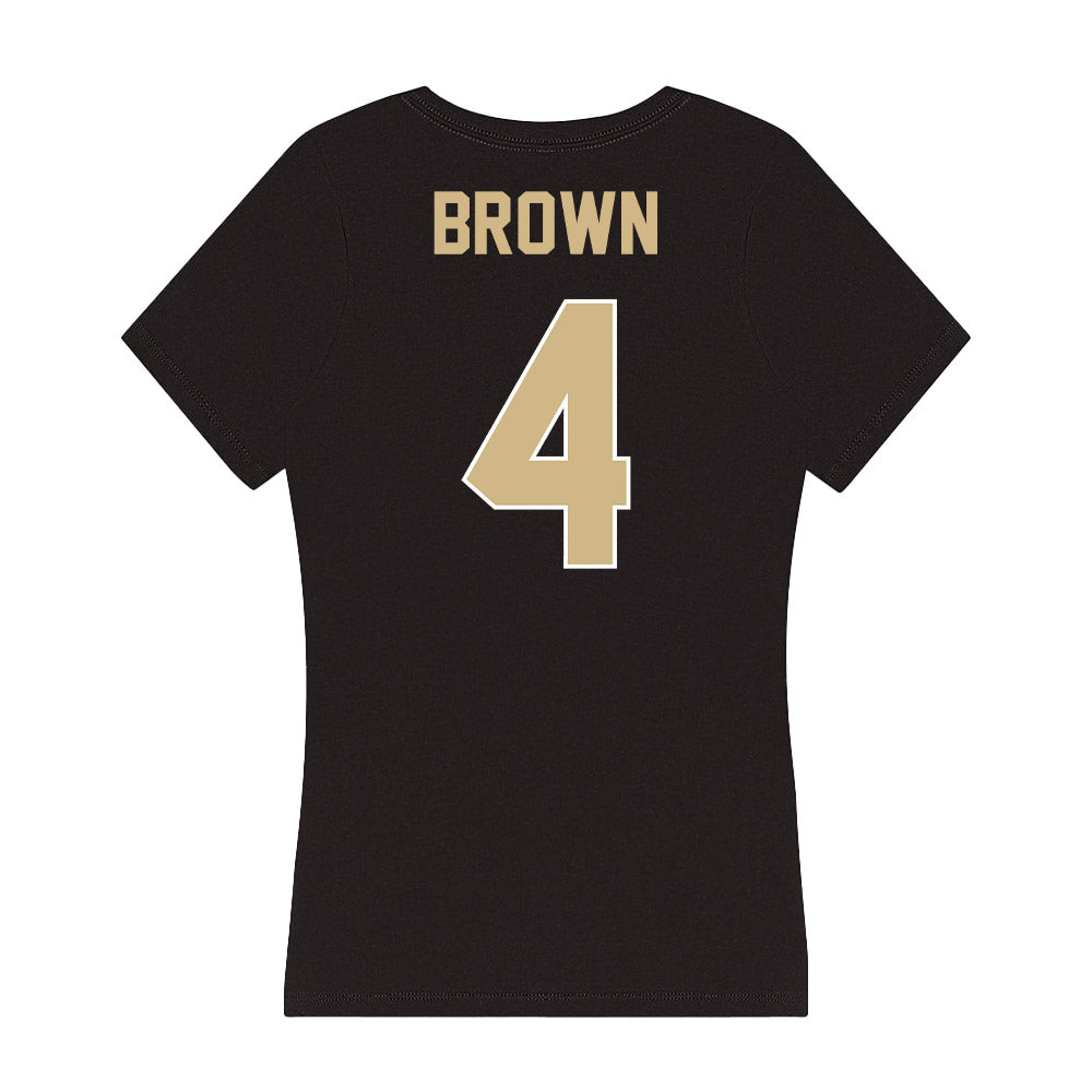 Purdue - NCAA Football : Kam Brown - Women's V-Neck T-Shirt-1