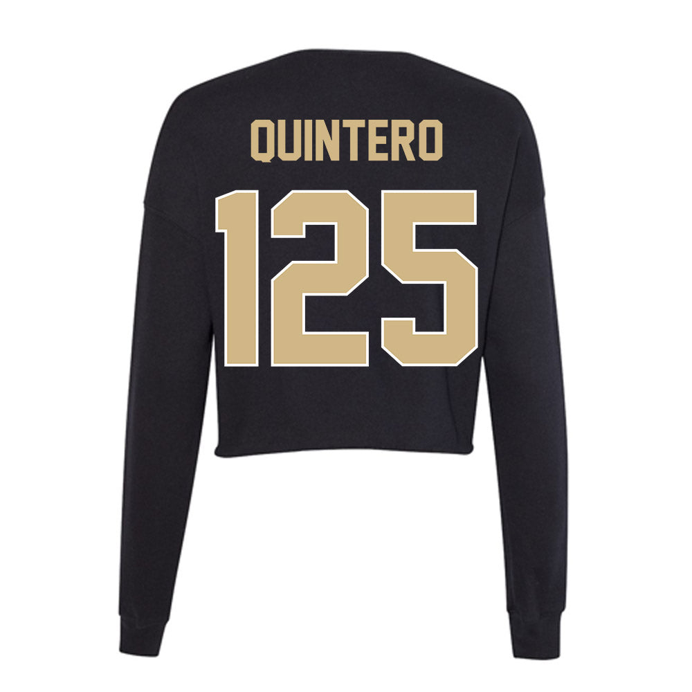 Purdue - NCAA Wrestling : Isaiah Quintero - Women's Cropped Crew Fleece-1