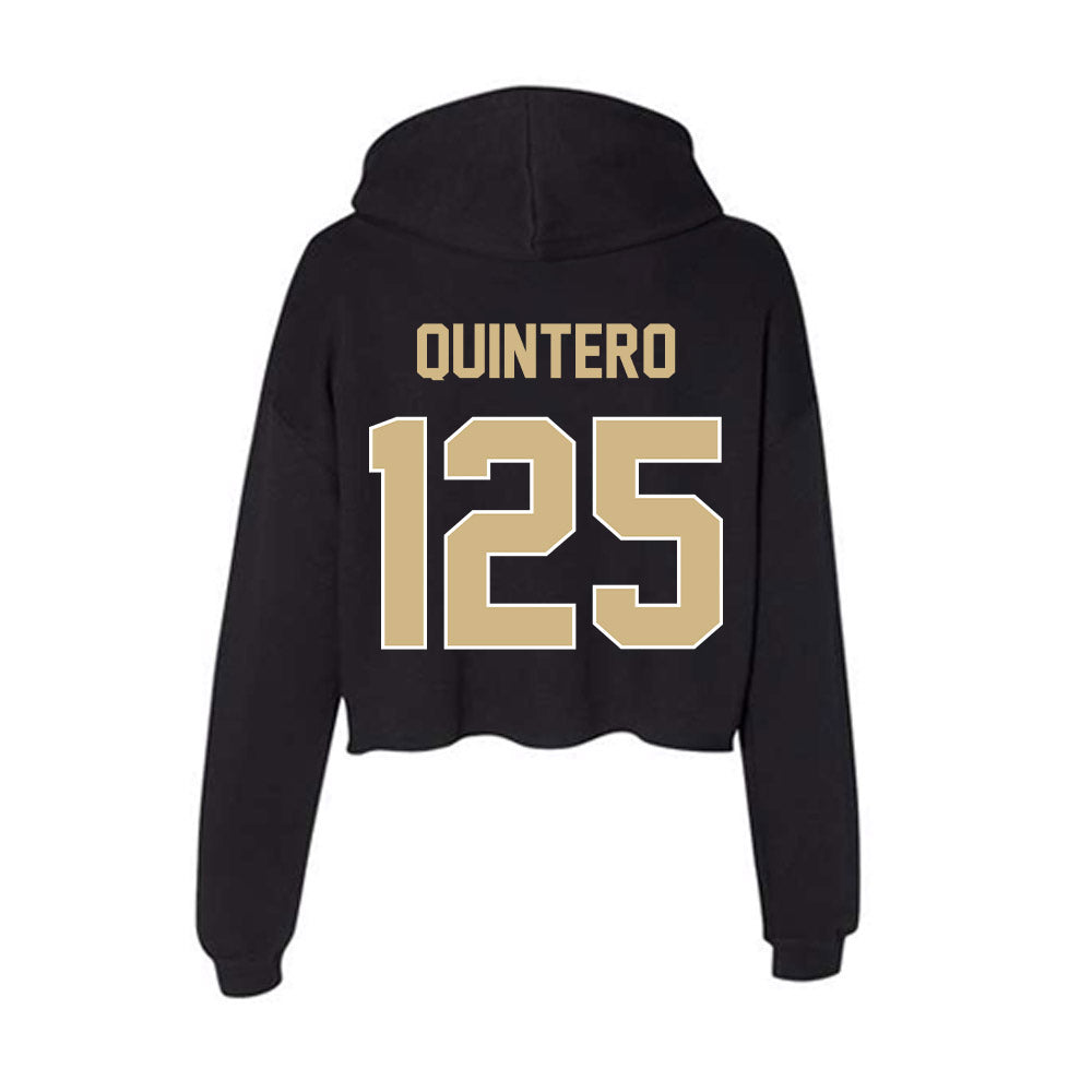 Purdue - NCAA Wrestling : Isaiah Quintero - Women's Crop Fleece Hoodie-1