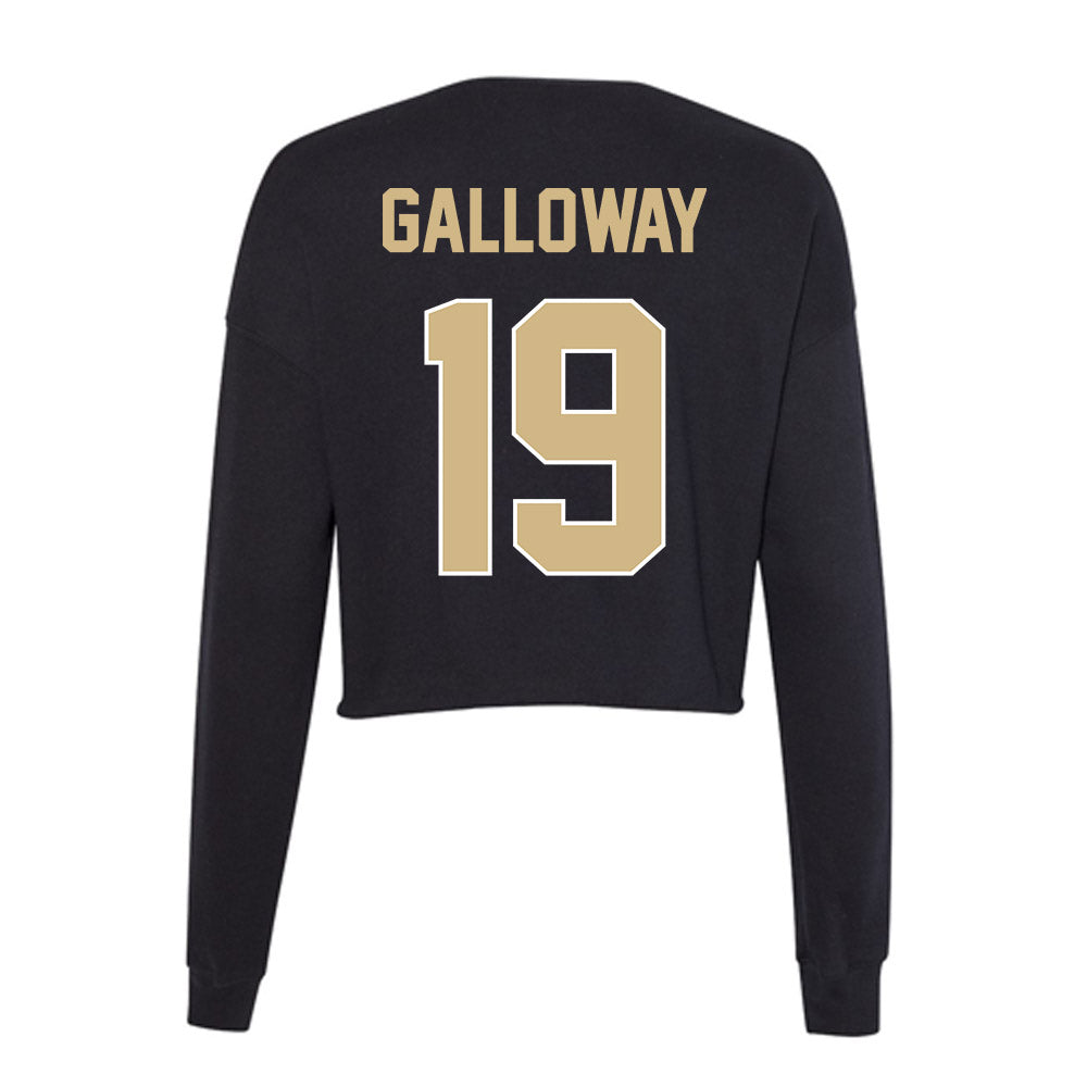 Purdue - NCAA Football : Tayvion Galloway - Women's Cropped Crew Fleece-1