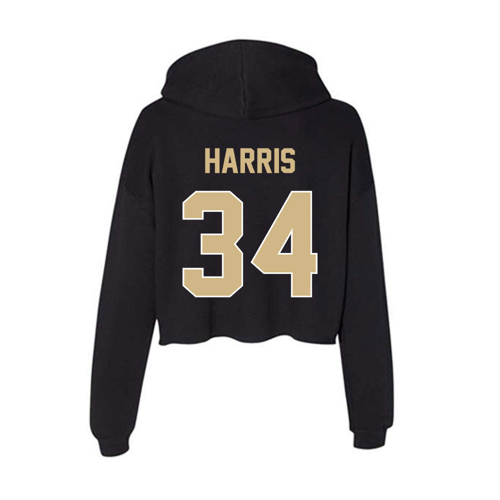 Purdue - NCAA Football : Antonio Harris - Women's Crop Fleece Hoodie-1