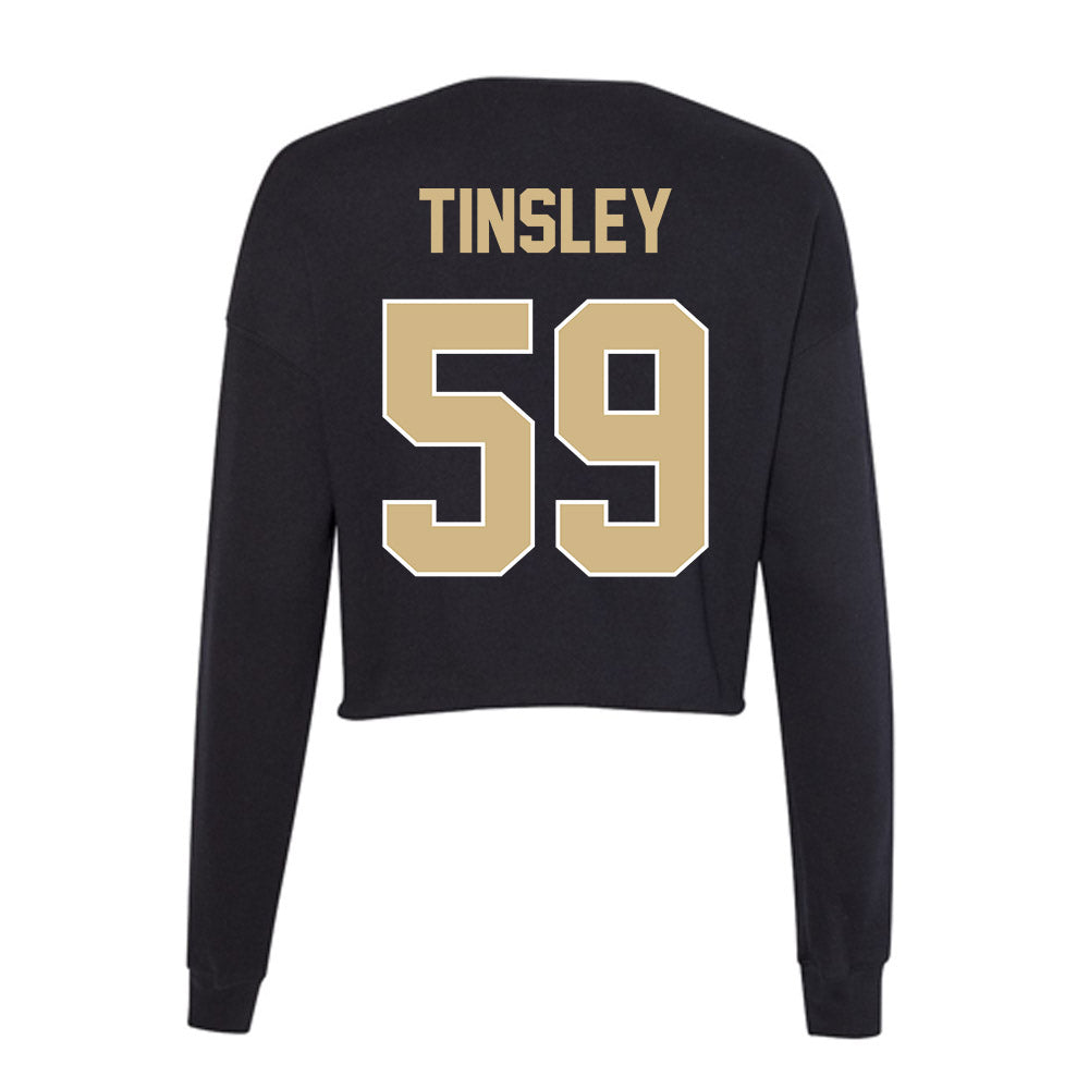 Purdue - NCAA Football : Thomas Tinsley - Women's Cropped Crew Fleece-1