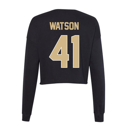 Purdue - NCAA Baseball : Gabriel Watson - Women's Cropped Crew Fleece-1