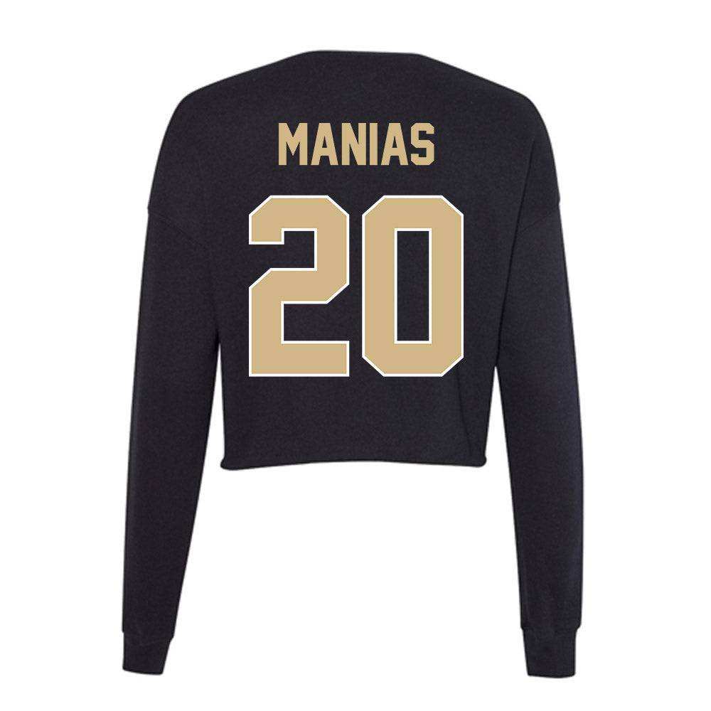 Purdue - NCAA Baseball : Aaron Manias - Women's Cropped Crew Fleece-1