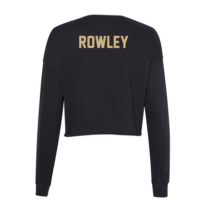 Purdue - NCAA Wrestling : James Rowley - Women's Cropped Crew Fleece-1