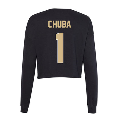 Purdue - NCAA Football : Evans Chuba - Women's Cropped Crew Fleece-1