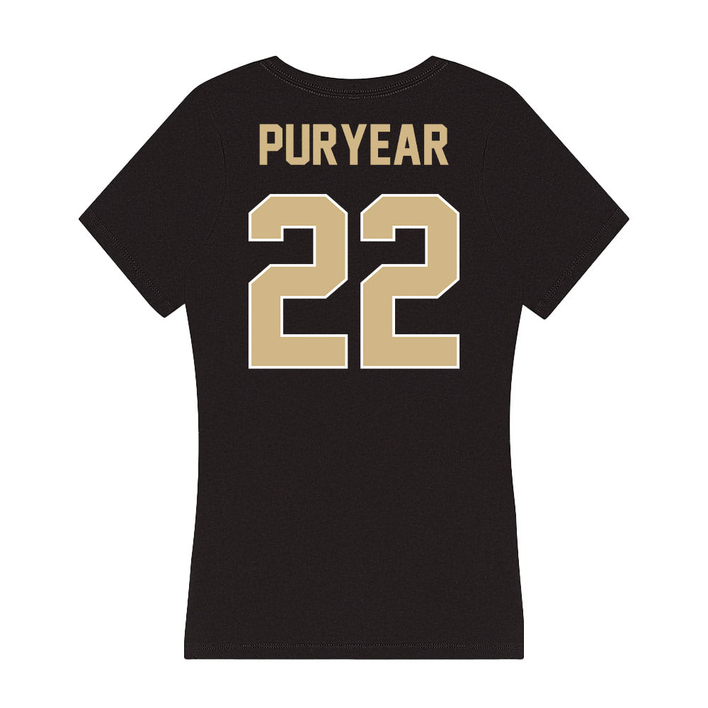 Purdue - NCAA Women's Basketball : Kendall Puryear - Women's V-Neck T-Shirt-1