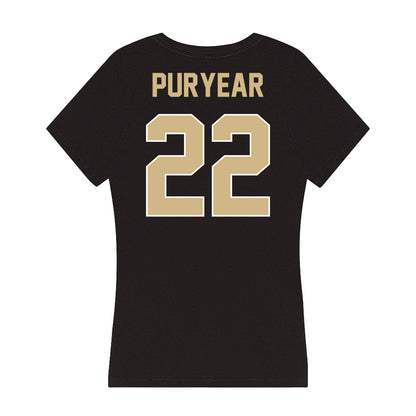 Purdue - NCAA Women's Basketball : Kendall Puryear - Women's V-Neck T-Shirt-1